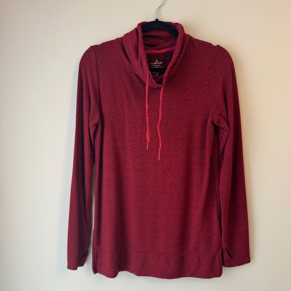 Red CuddlDuds ‘UltraCozy’ Long Sleeve Tunic Sweater Size XS